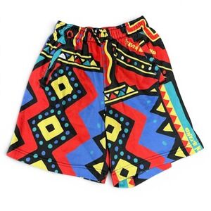 Reason Brand Geometric Abstract Shorts Mens S Colorful 90s Retro Pop Art Loud